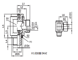 DSVW-M 低壓鉸接式接頭-公制螺紋金屬密封、PARKER卡套接頭、parker球閥