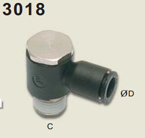 legris樂可利絞接式接頭， BSPT(即PT斜螺紋)3108