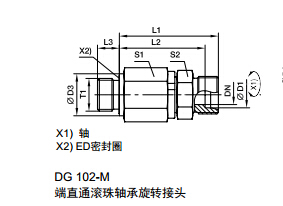 DG-M 公制外螺紋滾珠軸承旋轉(zhuǎn)接頭、parker球閥、PARKER接頭