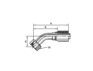 Parker膠管派克膠管接頭43系列1CE43公制24°錐內(nèi)螺紋帶O形圈 輕系列 45°接頭、parker球閥、PARKER接頭